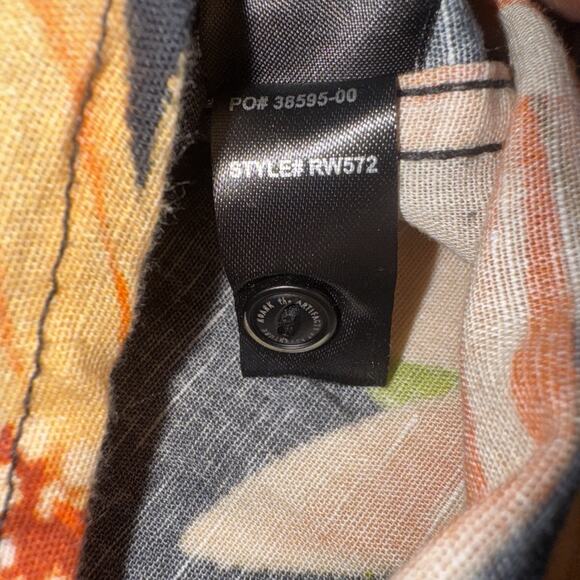 Roark Shirt Mens Size M Short Sleeve Button Classic Fit Floral Summer Black - Picture 11 of 13